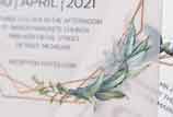 Botanical Olive Leaf UV Printing Wedding Invitation